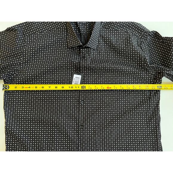 Jared Lang Men's Trim Fit Flowers Black Button-Up Shirt T-560 Size 2XL - Picture 11 of 12